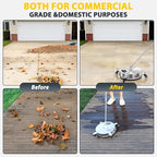 Dalmbox 14" Pressure Washer Surface Cleaner with 4 Wheels, 1/4" Quick Plug, Stainless Steel Housing, 4000 PSI, Pressure Washer Surface Cleaner Attachment for Patio, Courtyard, Concrete, Sidewalks