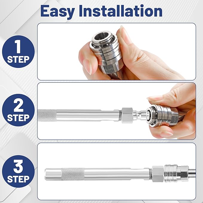 Pressure Washer Long Range Chemical Nozzle, Shooter Tip Pressure Washer, Compatible with Ladder Saver for 1000 to 6000 PSI, 3.5-6 GPM, 1/4" Quick Connect, Power Washer High Reach Spray Nozzle