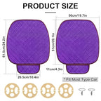 surpassme Comfortable Car Seat Covers Universal Front Seat Coves for Car Accessories with Storage Pockets, Padded Car Interior Covers for Automotive, SUV, Truck, and Van