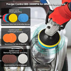 KITLUCK Buffer Polisher, 12Amp 6″/7″ Rotary Polisher for Car Detailing, 1400W 7 Variable Speed Car Buffer Polisher Machine, 800-3500RPM, with Foam Pad, Wool Pad For Car Polishing, Buffing, Waxing