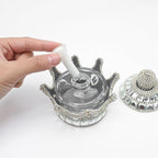 Crown Air Freshener for Car, Crystal Fragrance Diffuser, Air Freshener Holder, Crystal Crown Fresheners Ornament Bottle for Car Dashboard Interior Home Office Decoration (Silver, No Perfume)
