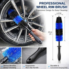 36Pcs Car Detailing Kit, Car Detailing Brush Set, Car Wash Cleaning Kit, Car Detailing Brushes, Professional Car Care Kit for Interior Exterior Wheels, Blue