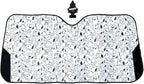 Snoopy Expression Windshield Sunshade + Little Tree Air Freshener Bundle– Universal Fit Windshield Protector for Cars, Trucks & SUVs – Keeps Vehicle Cool & Fresh
