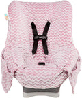 Niko Easy-Wash Children's Car Seat Cover & Liner - Minky - Pink Chevron - Perfect for Winter - Fits Most Toddler Car Seats - Universal Fit - Waterproof SEAT Bottom - Machine Wash and Dry