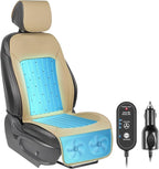 Paffenery 2026 Upgraded Cooling Car Seat Cover Front Seat, 12V-24V Ventilated Cooling Car Seat Cushion, Cooled Seat Cover for Car SUV Truck Universal Fit, Cream Beige