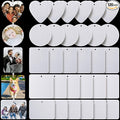 Zonon 120 Pieces Sublimation Air Freshener Blanks DIY Air Freshener Sheets Blank Car Pressed Felt Polyester Laser Cut Blanks for Car Travel Heat Press Ornaments with Elastic Cord, 5 Styles