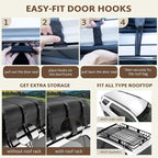 iBirdie Roof Rack Cargo Carrier 18.1 Cubic Feet, Soft-Shell Rooftop Cargo Box, Waterproof Heavy Duty 1200D for Car with/Without Roof Rack, Includes Anti-Slip Mat, Door Hooks, 46x34x20 inches