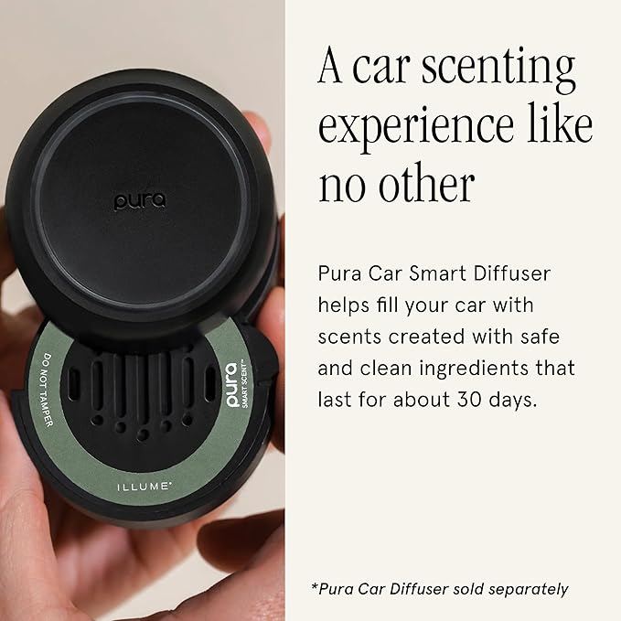 Pura Car Scent Refill - Fragrance for Pura Car Diffuser - Clean & Safe Luxury Diffuser Scent - Long-Lasting Fragrance for 30 Days of Aroma - Fall & Winter Household Essential - Balsam & Cedar