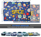 Car Sun Shade Side Window, 2pcs Magnetic Double Layer Car Window Shades for Privacy Full Covers/Half Shade Options Cute Space Pattern Side Window Curtains for Kids