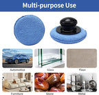 Microfiber Wax applicator pad,car Wax applicator pad with Waxing Handle, Foam applicator Pads for car Detail,Buffing Polishing Foam Pads for Car Cleaning and Fine Polishing (5 inch, 12 Pack)