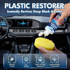 Plastic Trim Restorer – Long Lasting UV Protection Restores Like New, Prevents Fading & Cracking – Easy Application with Applicator for Car Interior & Exterior Bumpers, Vinyl, Rubber – 5oz/150ml