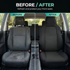 FH Group Car Seat Covers High Back Classic Cloth Front Pair Set with Gift, Easy to Install - Universal Fit for Cars, Trucks & SUVs (Black) FB102102