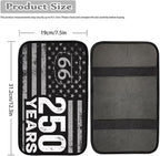Dreaweet 250th Anniversary USA Flag Center Console Armrest Pad Cover Patriotic Car Arm Rest Cover Universal Middle Console Covers for Cars SUV Truck Sedan