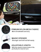 Tevlaphee Car Sunshade Kids, Universal Sun Visor Car Net Sunscreen Baby with Certified UV for Side Window Mesh Material Protects Passenger Baby, Children & Pets(L) (L)