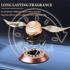 Kwak's Car Air Fresheners with Swinging Wings, Solar Car Interior Dashboard Decoration Accessories (Rose Gold, 2 Aromas)