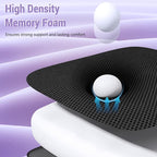 Car Seat Cushion and Lumbar Support Headrest Pillow Mesh Cover Memory Foam Ergonomic Car Cushion Back Neck Support Pillow Sciatica & Back & Tailbone Pain Relief Pillow Black