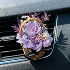 Small Bouquet Car Air Freshener Vent Clips Mini Fresh Flower Bouquet Air Conditioning Outlet Perfume Clip Decoration Essential Oil Diffuser Vent Clip Auto Interior Accessories for Car Decor