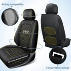 Seat Covers for Mercedes-Benz GLC 2016 2017 2018 2019 2020 2021 2022, Custom Fit Car Seat Protectors Full Set, Waterproof Premium Leather, for 5-Seater Model - Black
