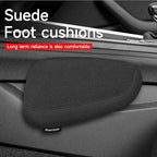 Alcantane style car leg knee pads memory foam car center console knee cushions car leg pads protect knee and leg elbow pads car copilot Universa version (Black line right leg pad)
