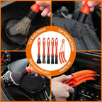 62'' Car Wash Brush with Long Handle, Complete Car Wash Kit, Scratch-Free Car Cleaning Brush Mop Kit with Clay Bar, Wash Mitt, Window Squeegee, Wheel Brush, Storage Bag for Car Truck RV