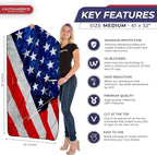 Autoamerics 1-Piece Windshield Sun Shade Grunge American Flag - 4 USA Design - Foldable Car Front Window Sunshade for Most Sedans SUV Truck - Blocks Max UV Rays and Keeps Your Vehicle Cool - Medium