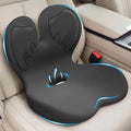 Car Seat Cushion with Lumbar Support for Long Driving Truck RV, 3" Lift Breathable Ergonomic Memory Foam Cushion for Hip, Coccyx, Sciatica, Tailbone & Lower Back Support Van Office Chair (Embroider)