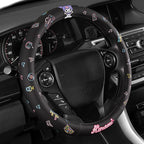 Kuromi Steering Wheel Cover, Official Sanrio Car Steering Wheel Cover with Easy Clip-on Car Air Freshener – Cute and Long-Lasting Kuromi Air Freshener for Car, Odor Eliminator, Fun Scents
