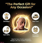 PumpCar 2 pieces Dwanye "The Rock" Johnson double-sided hanging vanilla-scented car air freshener Cool for rearview mirror Car Interior Accessories Household Gifts