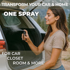 Car Air Freshener Diffuser Set – Hanging Aroma Diffuser + Essential Oil Spray | Long-Lasting Natural Scent | Car Accessories for Women & Men | Gift with Vent Clip | Frosted Ivy