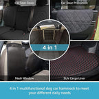 Lassie Dog Car Hammock for 2018-2026 Tesla Model 3 Back Seat Pet Cover for Dogs with 4 Headrests and 2 Seat Belts, 100% Waterproof Backseat Hammock Pet Seat Protector for Tesla Model 3