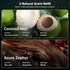 Littlelucky Car Air Freshener, 2 PCS Europe Beech Wood, Car Air Freshener Vent Clip for Hidden Air Vent etc, 4 PCS Scent Refills, 2 Natural Plant Extract Fragrance Long-lasting for 120 Days