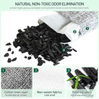 MAXWAVE 8 Pack Activated Charcoal Odor Absorber Bags, Bamboo Charcoal Air Purifying Bags, Natural Air Freshener, Shoe Deodorizer, Moisture Absorber, Odor Eliminators for Home, Car (4×50g, 4×150g)