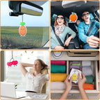 36 Pack Car Air Freshener, 9 Different Fruit Flavored Hanging Air Fresheners, Cute Fruit Shape, Lemon, Banana, Strawberry, Green Apple, Cherry, Orange, Watermelon, Pear, Pineapple