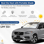 EcoNour Car Umbrella Windshield Sun Shade | Foldable UV Blocker Sun Shade | Polarized Car Sun Visor for SUV, Sedan, Truck | Umbrella Sun Shade Cover for Front Baby Window Shades
