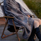 PuTian Merino Wool Blanket - 63" x 51" Thick Warm Soft Twin Bed Throw - Great for Camping, Outdoors, Travel, Car, Couch, All Seasons Houndstooth Grey