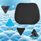 Skechers Seat Cushion Premium Gel & Memory Foam-Office Chair Cushion for Tailbone Pain Relief,Butt Pillow for Office Chair,Car seat Cushion,Long Sitting Office Workers,and Car Drivers,Black