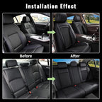 Car Seat Covers Fit for Toyota Highlander:2008-2025 2026 Breathable Cool Ice Silk Leather Automotive Seat Covers Airbags Compatible(5 Seats,Black)