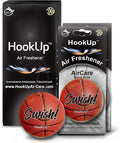 Basketball Car Air Freshener by HookUp - 2 Pack - Black Gold Scent (Extra Strong) | Unique Basketball Gift for Players, Coach, Fans | Hanging Car Accessory with Long Lasting Fresheners Smell