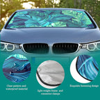 Windshield Sun Shade Foldable Car Front Window Covers for Car Accessories Sun Heat UV Rays Visor Protector Protection for Universal Cars SUV Truck(Leaf)
