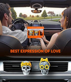 Giftable Daisy Flower Car Air Fresheners Vent Clips Diffusers with Fragrance Pads Funny Goth Skull Car Accessories Interior Skull Birthday/Christmas for Women Girls