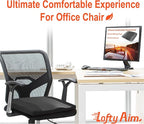 Car Seat Cushion, Comfort Memory Foam Car Cushions for Driving - Sciatica & Lower Back Pain Relief, Driver Seat Pillow for Auto, Office Chair, Wheelchair - Obsidian Speck Black