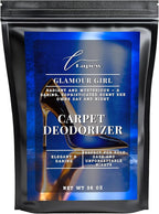 Lapew Glamour Girl Carpet Deodorizer Powder - Pet Safe Freshener for Vacuuming | Scented Odor Eliminator for Home | 36 oz