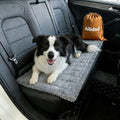 Dog Car Seat Cover, Pet Couch Covers for Car and Sofa, Non-Slip Backseat Pet Bed Mat, Machine Washable, Soft Plush Travel Seat Protector with Portable Storage Bag (Grey,23.6''×70'')