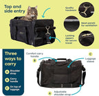 Sherpa Delta Airlines Travel Pet Carrier, Airline Approved & Guaranteed On Board - Black, Medium