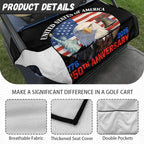Biyejit Golf Cart Seat Covers with 4 Pockets Golf Cart Seat Towel Blanket Fits 2-Seat Golf Carts, Golf Cart Accessories