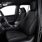 AOMSAZTO Custom Fit Seat Covers for Toyota 4Runner 2025 2026 Full Set Faux Leather Car Seats Cover for 4Runner Accessories Black(5 Seats Model Only)