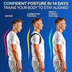 NEW 2026 Posture Corrector for Men & Women – Adjustable Figure-8 Back Brace for Rounded Shoulders & Upper Back Support – Breathable & Invisible Under Shirts – Desk Job & Computer Work – All-Day Brace (Chest Size 25" - 55")