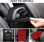 Red Spider Web Auto Center Console Cover Pad Car Armrest Seat Box Cover Cushion Universal for Most Vehicle SUV Truck Car Accessories Decor