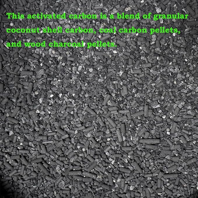 6 Lbs Activated Charcoal in 6 Media Bags Aquarium Fish Pond Canister Pellets Air Filter AC x6
