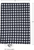 Heated Car Blanket - 12V Electric Travel Blanket for Car, Truck, SUV or RV - Portable Heated Throw for Road Trips, Camping or Winter Emergency Kit for Cold Weather Travel by Stalwart (Black Plaid)